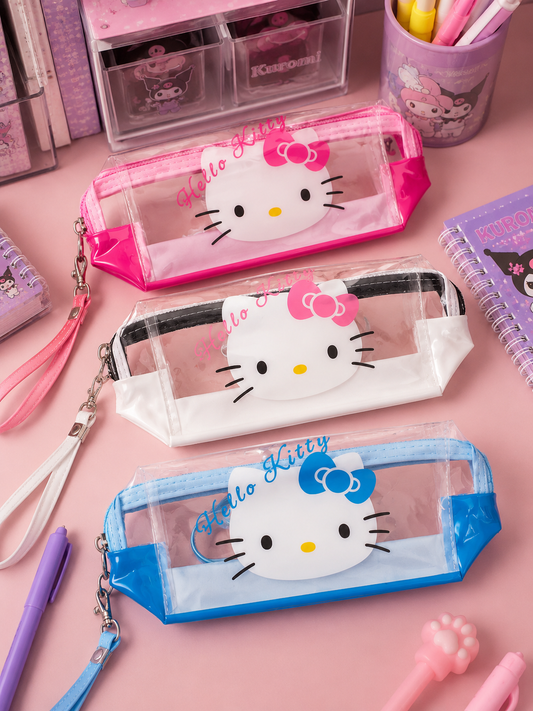 Cartuchera Hello Kitty En PVC Cristal