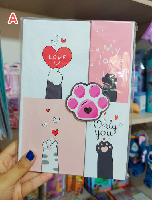 Agendas De Huellas Hojas Rayadas
