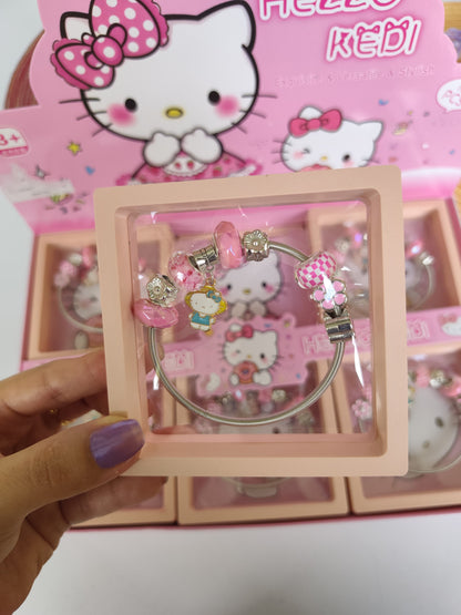 Brazalete Tipo Pandora De Hello Kitty