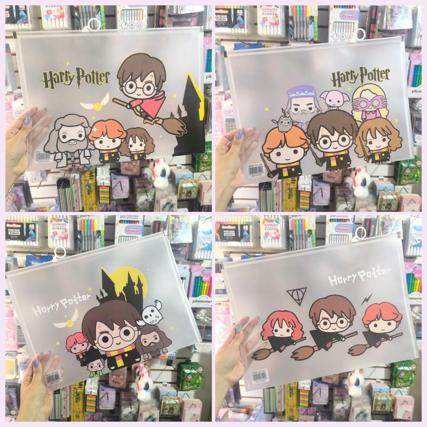 Sobre Carpeta Plástica De Harry Potter Animado Tamaño Carta